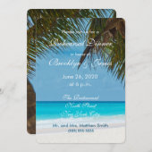 パームツリーズオンビーチ結婚式リハーサル招待状 招待状 (正面/裏面)