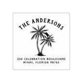 パームツリーズカーブ文字ファミリー名差出人住所 ラバースタンプ (インプリント)