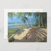 パームツリーズクロービリービーチバルバドス2013 ポストカード (正面/裏面)