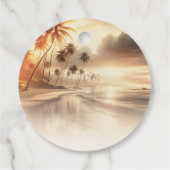 パームツリーズコーストビーチ海サンライズ結婚ズ フェイバータグ (裏面)