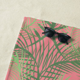 パームツリーズサマートロピカルビーチグリーン ビーチタオル