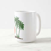 パームツリーズサンセットサンサーフビーチ コーヒーマグカップ (正面右)