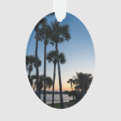パームツリーズサンライズデスティンフロリダオーバルオーナメント オーナメント (正面)