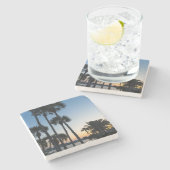 パームツリーズサンライズデスティンフロリダストーンコースター ストーンコースター (横)