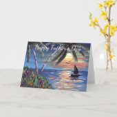 パームツリーズサン絵画セット海ズファーズデイ カード (黄色い花)