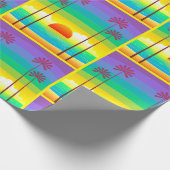 パームツリーズシーサイドラッピング紙 ラッピングペーパー (角)