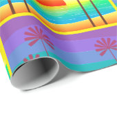 パームツリーズシーサイドラッピング紙 ラッピングペーパー (ロールコーナー)