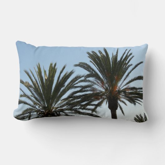 パームツリーズスカイ写真ランバーピロー ランバークッション (正面)
