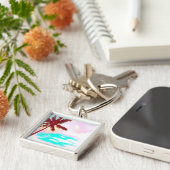 パームツリーズトロピカルアイランドライフ キーホルダー (側面)