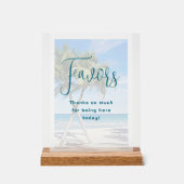 パームツリーズトロピカルウェディングレセプション アクリルサイン (正面)