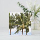 パームツリーズトロピカルカウアイ誕生日 招待状 (スタンド正面)