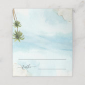 パームツリーズトロピカルサンドビーチエキゾチック結婚ズ プレイスカード (外部開封)