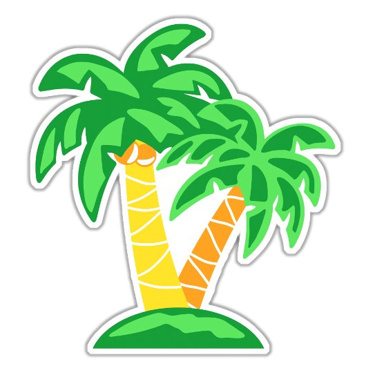 パームツリーズトロピカルパームズ染料カット シール