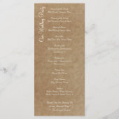 パームツリーズトロピカルビーチ結婚式プログラム プログラム (裏面)