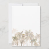 パームツリーズトロピカルビーチ結婚式 招待状 (裏面)