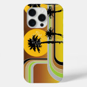 パームツリーズトロピカルレトロビーチサンセットストライプモダン Case-Mate iPhoneケース (裏面)