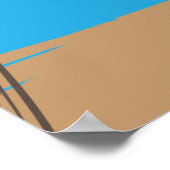 パームツリーズトロピカルヴィンテージ旅行 ポスター (角)