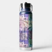 パームツリーズパターンカスタム文字 ウォーターボトル (背面)
