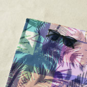 パームツリーズパターンカスタム文字 ビーチタオル (インサイチュ)