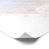 パームツリーズビーチトロピカルブライダルシャワーバナー ポスター (角)