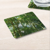 パームツリーズフォレストトロピカル自然 スクエアペーパーコースター (アングル)