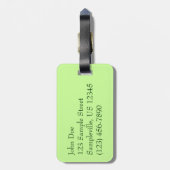 パームツリーズフォレストトロピカル自然 ラゲッジタグ (裏面縦)