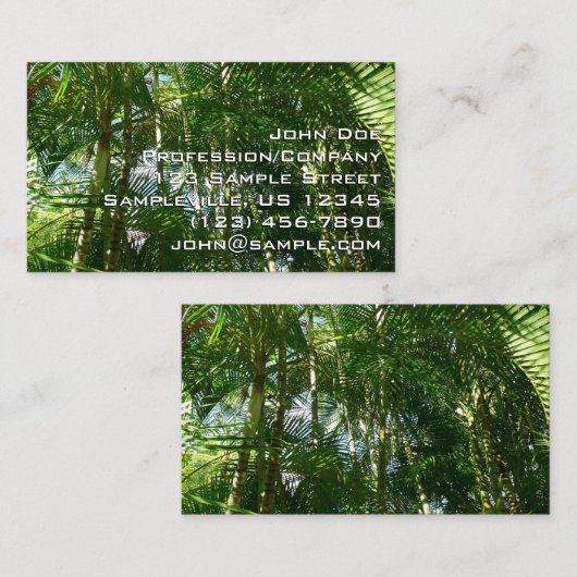 パームツリーズフォレストトロピカル自然 名刺 (正面/裏面)