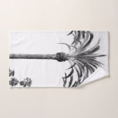 パームツリーズブラック&ホワイトビブ#6 #wall #decor  バスタオルセット (ハンドタオル)