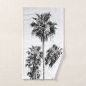 パームツリーズブラック&ホワイトビブ#8 #wall #decor  バスタオルセット (ハンドタオル)
