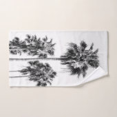パームツリーズブラック&ホワイトビブ#8 #wall #decor  バスタオルセット (ハンドタオル)