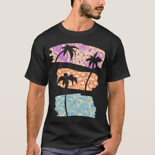 パームツリーズペイントブラシ Tシャツ (正面)