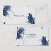 パームツリーズホワイトグラモールシックモダントロピカル 名刺 (正面/裏面)