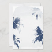 パームツリーズホワイトビーチキシック結婚式招待状 招待状 (裏面)