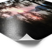 パームツリーズランドスケープアートに囲まれたマルマリスの夕日 フォトプリント            (角)