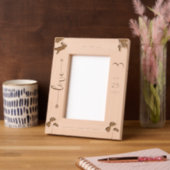 パームツリーズロマンチックビーチ結婚式フレーム レーザー彫刻フレーム (左)