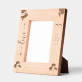 パームツリーズロマンチックビーチ結婚式フレーム レーザー彫刻フレーム (左)