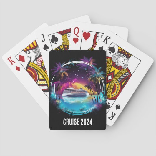 パームツリーズ付きブライトクルーズ船トランプ トランプ (裏面)