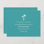 パームツリーズ結婚披露宴カード エンクロージャーカード (正面/裏面)