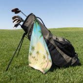 パームツリーズ自然 ゴルフタオル (グリーン)