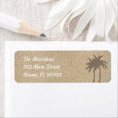 パームツリーズ&ビーチサンド差出人住所ラベル ラベル (インサイチュ)