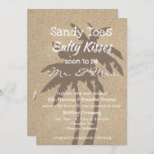 パームツリーズ&ビーチサンド結婚ズ 招待状 (正面/裏面)