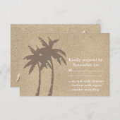 パームツリーズ&ビーチサンドRSVP 出欠カード (正面/裏面)