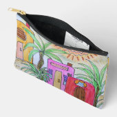 パームツリーズ&ビーチハッツ アクセサリーポーチ (見開き)