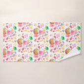 パームツリーズ&フラミンゴスビーチ恋人 バスタオル (バスタオル)