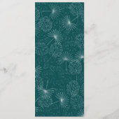 パームツリーティール(緑がかった色)ビーチ結婚式 メニュー (裏面)