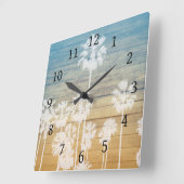 パームツリーデザイン239 スクエア壁時計 (傾斜)