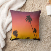 パームツリーデザートサンセット、アメージングマウンテンランドスカ クッション (ブランケット)