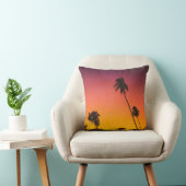 パームツリーデザートサンセット、アメージングマウンテンランドスカ クッション (椅子)