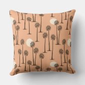 パームツリーデザートサンセット – 赤面ピンク クッション (裏面)