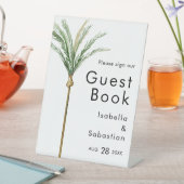 パームツリーデスティネーションウェディングゲストブックサイン 台座サイン (インサイチュ)